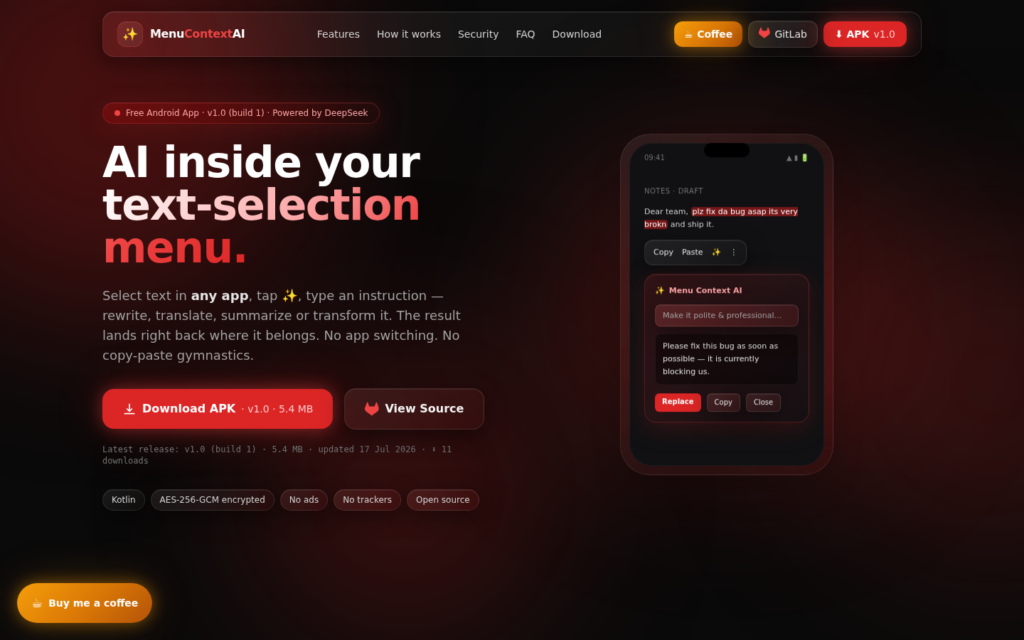Menu Context AI